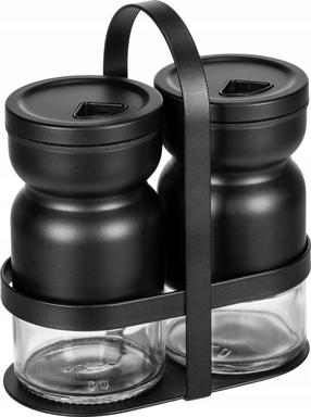 Druskinės ir pipirinės rinkinys Wenko Melli, juoda, 12 cmx6 cm
