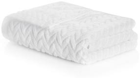  Vonios rankšluostis Sorema Chevron, baltas, 150 cm x 95 cm