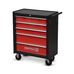 Įrankių lentyna su dėžutėmis, 68.5 cm x 33 cm x 75 cm, juoda/raudona