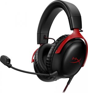 Laidinės žaidimų ausinės HyperX Cloud III Red, juodos/raudonos