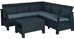 Lauko baldų komplektas Keter Bahamas Relax, pilkas/grafito, 4 vietų