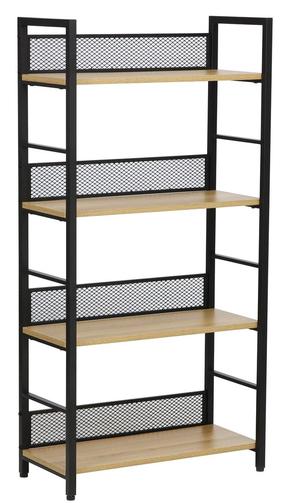 Pastatoma lentyna Home4you Hector 40861, ruda/juoda, 28 cm x 60 cm x 121 cm