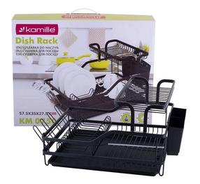 Indų džiovykla Kamille 0750, 46.5 cm x 35.8 cm x 18 cm, plastikas/metalas, juoda