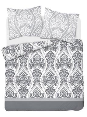 Patalynės užvalkalų komplektas PCB-173, baltas/pilkas, 200 x 220 cm