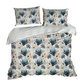 Patalynės užvalkalų komplektas PT-204, oranžinis/pilkas/šviesiai mėlynas, 200 x 220 cm