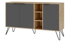 Komoda Kalune Design Clara 855DTE4209, antracito/ąžuolo, 35.6 cm x 142 cm x 83 cm