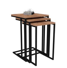 Žurnalinis staliukas Kalune Design Atlantic, rudas/juodas, 32 - 40 cm x 40 cm x 54.3 - 61.8 cm