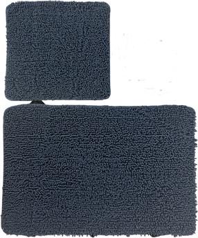 Vonios kilimėlių rinkinys Foutastic Victoria 351ALS2210, tamsiai pilka, 100 cm x 60 cm