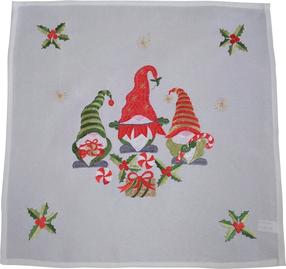 Servetėlė OS-301-A, 40 cm x 40 cm, balta/raudona/žalia