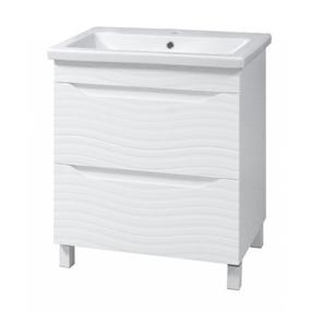 Vonios spintelė su praustuvu Sanservis Atlanta Sava 100, balta, 40 cm x 100 cm