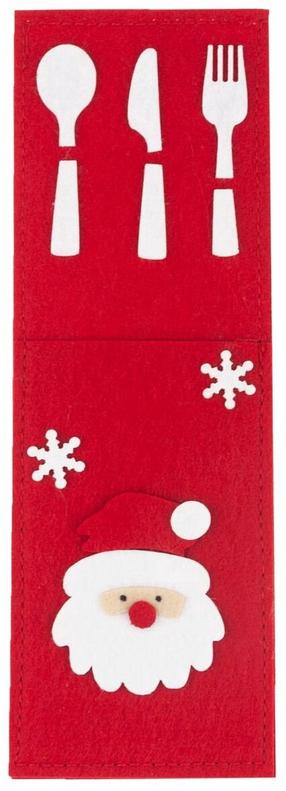 Kalėdinis stalo įrankių dėklas TG61468, 24.5 cm x 8.5 cm, (spalva/dizainas parenkami atsitiktine tvarka)