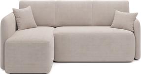 Kampinė sofa - lova Hadson Jarell 18, smėlio, kairinė, 150 x 206 cm x 89 cm
