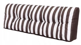 Lauko baldų pagalvė Hobbygarden Leo Long Back LEDBRP11, ruda/balta, 40 x 120 cm