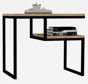 Kavos staliukas Kalune Design Wengen, rudas/juodas, 40 cm x 60 cm x 52 cm