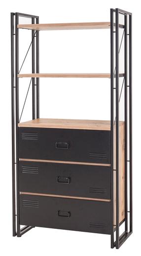 Lentyna Kalune Design Cosmo Cortex, ruda/juoda, 90 cm x 35 cm x 180 cm