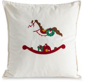 Kalėdinis dekoratyvinės pagalvėlės užvalkalas PSWA-215, balta, 45 cm x 45 cm