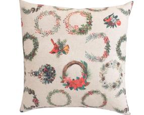 Kalėdinė dekoratyvinė pagalvėlė 4Living, raudona/smėlio/žalia, 45 cm x 45 cm