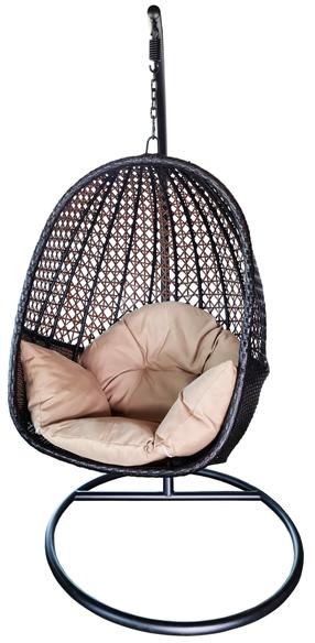 Pakabinamas krėslas Diana Rattan, ruda/smėlio ruda