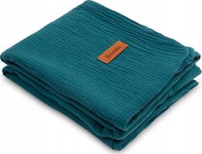 Pledas Sensillo Muslin, 100 x 75 cm, mėlyna