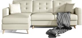 Kampinė sofa Asgard L Soft 33, šviesiai ruda, 162 x 248 cm x 93 cm