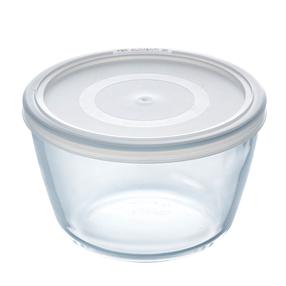 Kepimo forma su dangčiu Pyrex Cook & Freeze, skaidri/pilka, 16 cm x 16 cm, 1.6 l