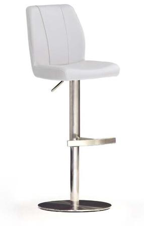 Baro kėdė MC Akcent Naomi Round, matinė, balta, 52 cm x 42 cm x 89 cm