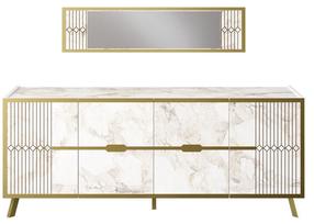 Komoda Kalune Design Frida 788DEC4052, balta, 46 cm x 180 cm x 72 cm