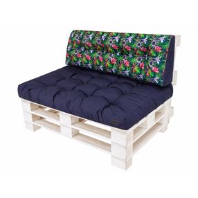 Lauko baldų pagalvių rinkinys Hobbygarden Leo LE2GKL4, mėlyna/įvairių spalvų, 120 x 80 cm