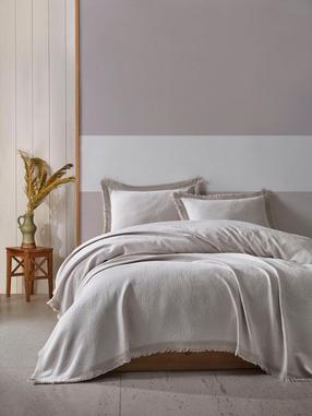 Lovatiesė Mijolnir Set Grace, šviesiai pilka, 240 cm x 260 cm