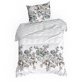 Patalynės užvalkalų komplektas PTE-153, balta/smėlio/turkio, 140 x 200 cm