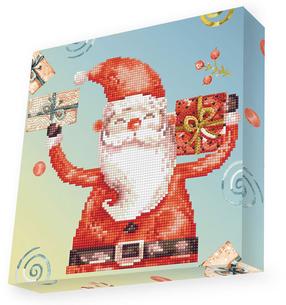 Kalėdinė deimantinė mozaika Diamond Dotz Santa Cheer, mėlyna/raudona/įvairių spalvų