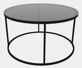 Kavos staliukas Kalune Design Startis, juodas, 80 cm x 80 cm x 45 cm