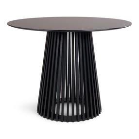 Stalas Domoletti, juodas, 100 cm x 100 cm x 75 cm