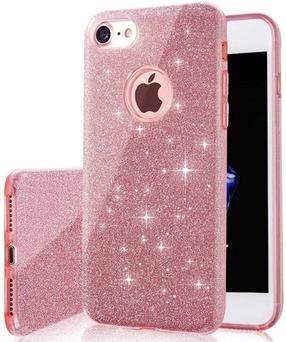 Telefono dėklas OEM Glitter 3in1, Xiaomi Redmi Note 8 Pro, rožinė