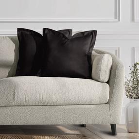 Pagalvės užvalkalas Restilo Velvet, juoda, 45 cm x 45 cm, 2 vnt.