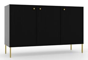 Komoda ADRK Tili 3D, juoda, 40.8 cm x 124.5 cm x 58.9 cm