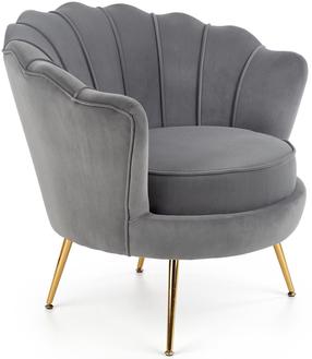 Krėslas Amorinito, aukso/pilkas, 83 cm x 77 cm x 77 cm