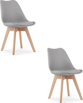 Kėdžių rinkinys Leobert Mark, pilka/rusva, 45 cm x 49 cm x 82 cm, 2 vnt.