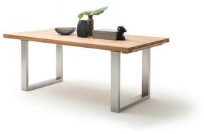 Valgomojo stalas išskleidžiamas MC Akcent Dayton, nerūdijančiojo plieno/tamsaus ąžuolo, 180 - 280 cm x 100 cm x 77 cm