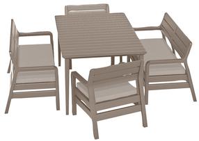 Lauko baldų komplektas Keter Delano, rudas, 1-6 vietų