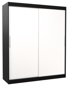 Spinta ADRK Lincoln 180, skaidri/balta/juoda, 58 cm x 180 cm x 215 cm