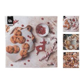 Kalėdinės popierinės servetėlės, 33 cm x 33 cm, (spalva/dizainas parenkami atsitiktine tvarka), 16 vnt.