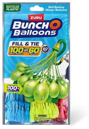 Vandens balionų rinkinys Bunch O Balloons Bunch O Balloons Quick Fill 56288UQ1, mėlyna/raudona/geltona, 100 vnt.