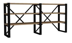 Pastatoma lentyna Kalune Design Datca, ruda/juoda, 32.1 cm x 133.2 cm x 65 cm