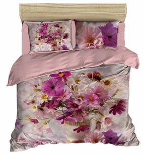 Patalynės užvalkalų komplektas Mijolnir 178PRL1212, alyvinė/balta/rožinė, 200 x 220 cm