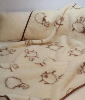 Vaikiška antklodė Merino, 100 x 135 cm, kreminė/smėlio