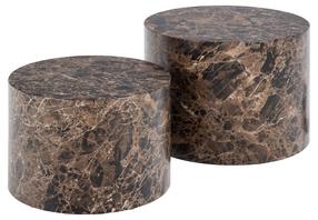 Kavos staliukų komplektas Dice, marmuro, 50 - 58 cm x 58 cm x 33 - 40 cm, 2 vnt.