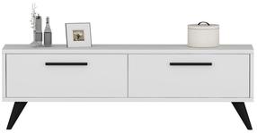TV staliukas Kalune Design Melisa, baltas, 120 cm x 29.6 cm x 45 cm