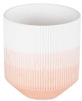 Žvakidė AmeliaHome Fino, keramika, Ø 9 cm, 9.8 cm, balta/oranžinė