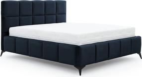 Lova dvigulė Mist Monolith 79, 160 x 200 cm, tamsiai mėlyna, be čiužinio, su grotelėmis